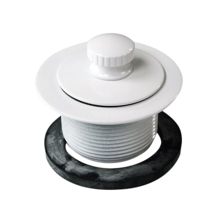 Westbrass Twist & Close 1-1/2" NPSM Coarse Thread Bath Drain in Powdercoated White D331-50